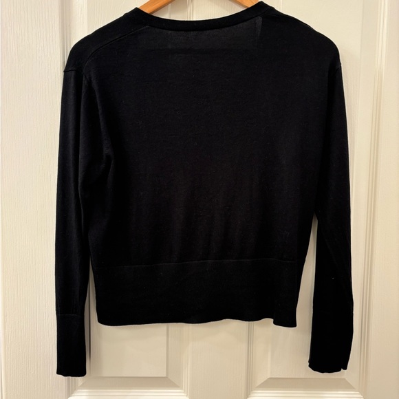 The Curated The Silk Cardigan in Black - Picture 6 of 8